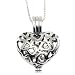 Sterling Silver Heart Shaped Vervain Vampire Pendant Necklace