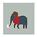 Stupell Home DÃ©cor Hipster Elephant with Fedora Wall Plaque Art, 12 x 0.5 x 12, Proudly Made in USA