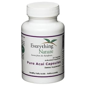 Everything Nature Pure Acai Capsules, 60-Count Bottle