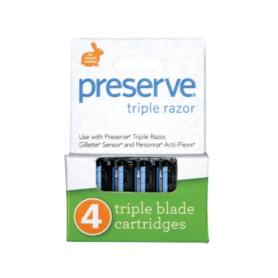 Preserve: Razor Triple Blades, 4 ct