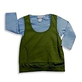 U Go Girl - Girls Long Sleeve Top, Olive, Blue