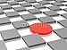 Wallmonkeys Peel and Stick Wall Decals - Red Circle in Gray Perspective - 48