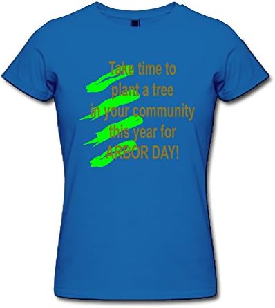 Women's T-shirt - Cute Arbor Day Tree Time T Shirt RoyalBlue Size L