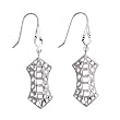 Sterling Silver Tapered Ladder Dangle Earrings