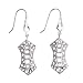 EXP Sterling Silver Tapered Ladder Dangle Earrings