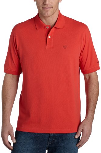 IZOD Men’s Crested Pique Polo,Hot Tomato
