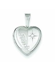 Genuine .925 Sterling Silver & Diamond Trust 12mm Heart Locket 1.3 Grams. 100% Satisfaction Guaranteed.