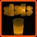 Kitchen & Housewares : Set of 2 Orange Shot Glasses