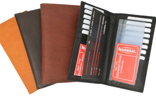New Men's Leather Long Wallet Pockets ID Card Clutch Bifold Purse