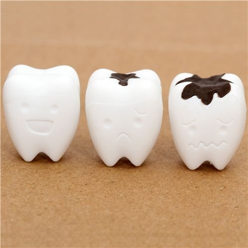 white teeth eraser from Japan by Iwako