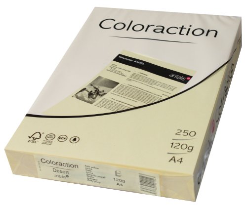 Coloraction 838A 120S 4 Antalis DIN A4, 160 gr/mq- Carta per fotocopie, colore: Giallo deserto Coloraction 838A 120S 4 Antalis DIN A4, 160 gr/mq- Carta per fotocopie, colore: Giallo deserto