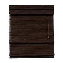 Lewis Hyman 0296235 Cocoa Tahiti Bamboo Roman Shade. 35" W x 72" L