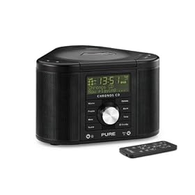 PURE Chronos CD Series II, DAB/FM/CD Stereo Clock Radio - Black