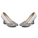 Carol Shoes Women's Damier Pattern Assorted Colors Fashion Sexy Pointed-toe High Chunky Heel Dress Shoes
