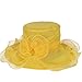 Women Kentucky Derby Church Dress Organza Hat Wide Brim Flat Hat (8 Colours)