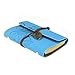 Susenstone Vintage Leaf Leather Cover Loose Leaf Blank Notebook Journal Diary (Blue)