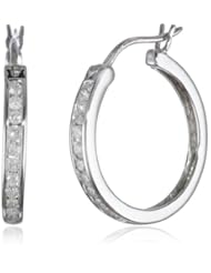 Womens 10k Gold Round-Cut Diamond Hoop Earrings (1/2 cttw, I-J Color, I2 Clarity)