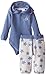 Calvin Klein Baby-Boys Newborn Blue Bodysuit with Printed Pants