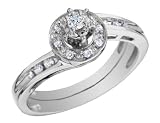 Circle Diamond Promise Ring 1/6 Carat (ctw) in 14K White Gold