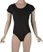 Dance Uniforms - Jacques Moret® Short Sleeve Leotard (Sizes 4-14) - black, xs/4-5