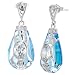 CZ Blue Sterling Silver Earrings