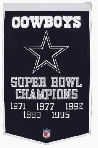 Dallas Cowboys Super Bowl Champions Wool NFL Banner - NFL Flags/Banners