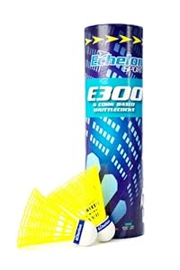 E300 Yellow Cork Based Shuttlecocks