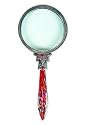 The Write Style Magnifying Glass with Glass Handle- Red