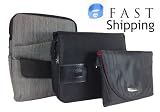 Le Pan Anytime Cross Bag with Front Zipper Pocket For Le Pan TC 970 9.7 Inch Multi-Touch Android Tablet PC Color Black/Red + Tablet Stylus + EnvyDeal Velcro Cable Tie