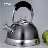 Creative Home Jupiter 2.6 Qt Stainless Steel Whistling Tea Kettle- Metallic Smoke
