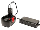 Bosch AHS 41 互換バッテリー + 充電器 : Bosch 14.4V 電動 工具用 対応バッテリー,充電器 (1300mAh, 14.4V, ニカド)