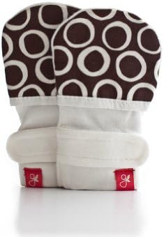 guavamitts - smart, stay on baby mittens - 1 pack S/M - cirque (chocolate)