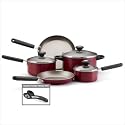 Farberware Premium Nonstick 10 Piece Cookware Set, Red