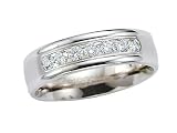 0.42 cts 6mm Comfort Fit Diamond Wedding Band - 14kt White or Yellow Gold