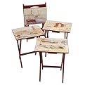 Nantucket TV Tray with Stand Set of 4