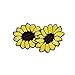 ID 6021 Pair of Sunflowers Patch Flower Garden Bloom Embroidered IronOn Applique