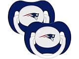 New England Patriots 2-pack Infant Blue Pacifier Set - 2014 NFL Solid Color Baby Pacifiers by Baby F
