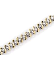 14K Yellow Gold Diamond S Bracelet