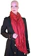Authentic Burberry Crimson Red Crinkle Cashmere Scarf