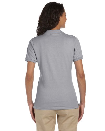 Jerzees Ladies' Spotshield Jersey Polo Shirt, Oxford, Large