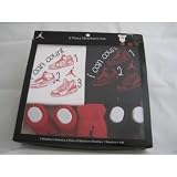 Nike Jordan 5 Piece Newborn Set - 2 Onesies (Bodysuits), 2 Pairs Booties and 1 Hat. 0 - 6 Months