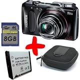 eHome Bundle: Fuji F550 EXR Digital Camera +8GB +Battery +Case (Fujiflim Finepix F550EXR, 16MP, 24mm Wide-Angle 15xOptical Zoom Lens, 3