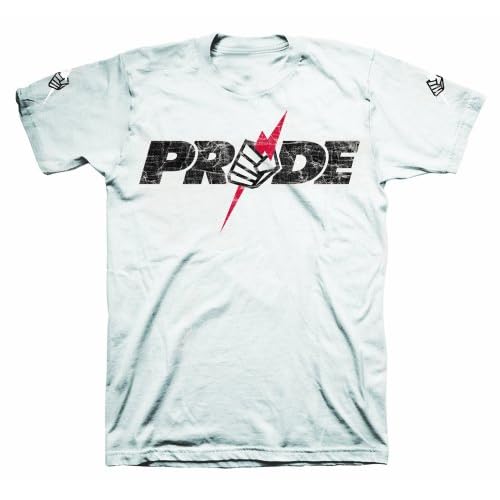 UFC Men's White Pride Logo Tee Novelty T Shirts Clothing