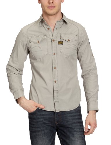 G-STAR Herren Freizeithemd ARIZONA LAMOND SHIRT L/S - 83061, Gr. 54 (XL), Grau (industrial Preisvergleich