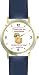 Habit 1 - Those Committed #1 (English Text) - DELUXE TWO-TONE WATCH from THE 7 HABITS - WATCH COLLECTION BY WATCHBUDDY&reg; - Arabic Numbers - Blue Leather Strap-Size-Children's Size-Small ( Boy's Size & Girl's Size )