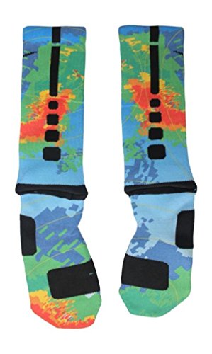 Sock Swagger Men's KD Weatherman Custom Elite Socks Medium 6-8 Multi-Color