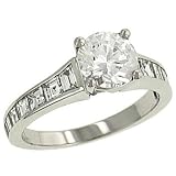 Trapezoid/Square Diamond Engagement Ring.99cttw (CZ ct