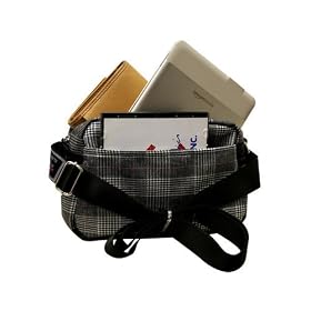 Sanyo Xacti VPC-E2 Digital Camcorder Stylish Mini Cross Body Messenger Bag with Multi Pockets