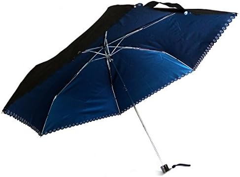 UM-UV-01-BLU Lightweight Manual Compact Umbrella 3 Fold Travel Umbrella Dark Blue
