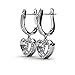 TK Beauty Lovely Swarovski Element Decorate Dorp Earrings With Brass with 18K White Gold plating